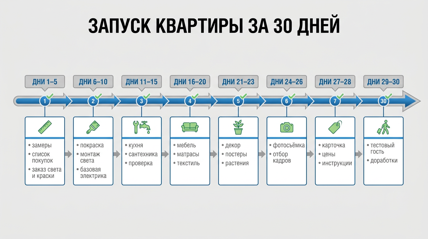 Запуск квартиры за 30 дней
